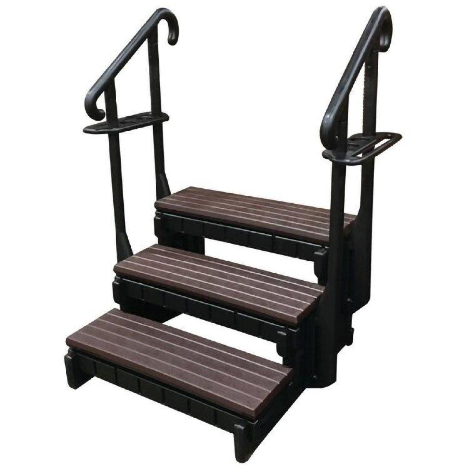 Signature Hot Tub Steps, 3-Tread, 36in, Espresso
