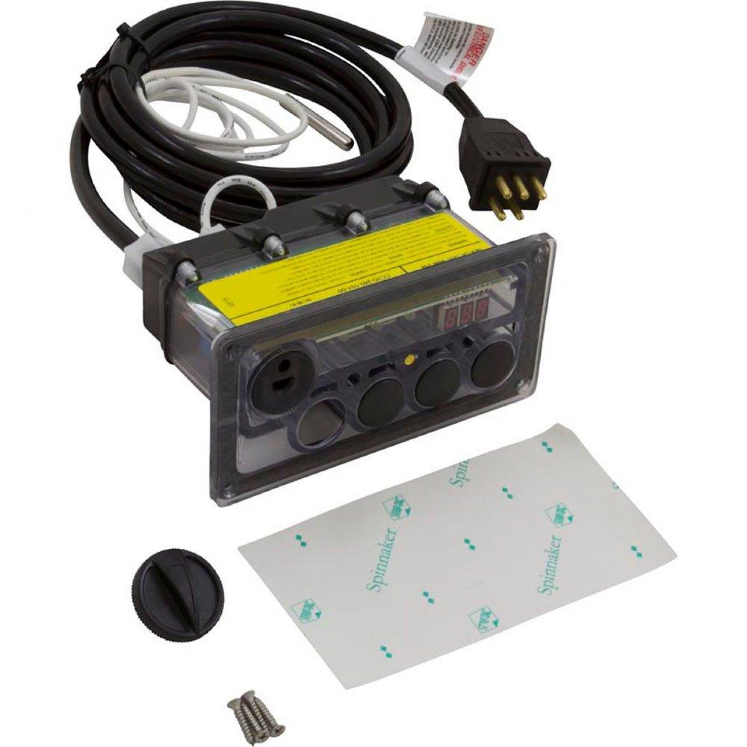 Topside Control Panel, 3 button, 240v, 10 foot cable w/ thermostat, temperature probe, and temperature display