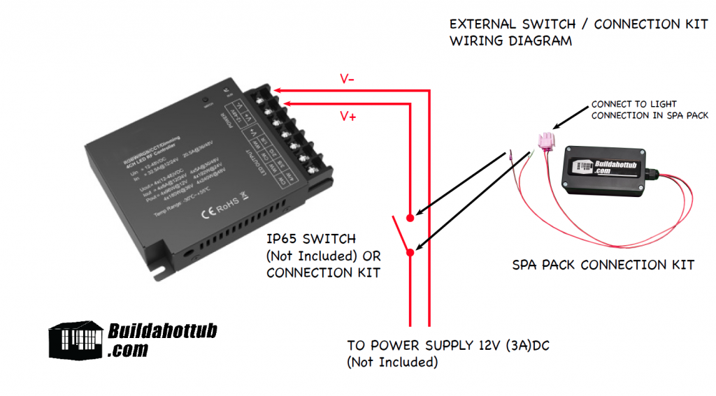 Swimming Pool Light to Spa Pack Connection Kit